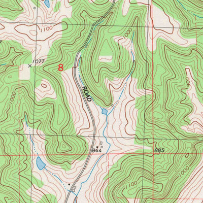 United States Geological Survey Bear Valley, WI (1983, 24000-Scale) digital map