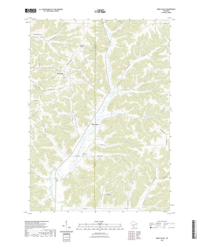 United States Geological Survey Bear Valley, WI (2022, 24000-Scale) digital map