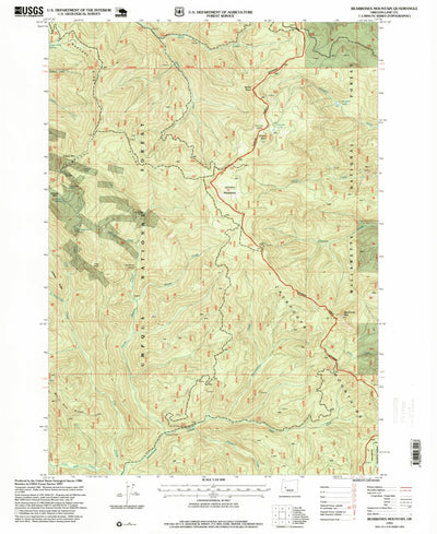 United States Geological Survey Bearbones Mountain, OR (1997, 24000-Scale) digital map