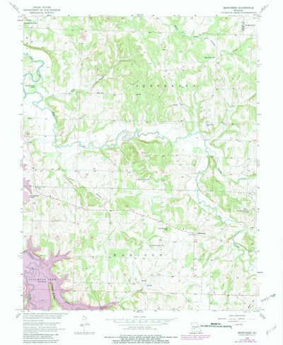 United States Geological Survey Bearcreek, MO (1956, 24000-Scale) digital map