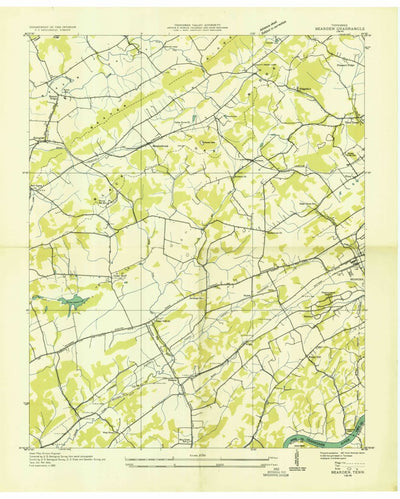 United States Geological Survey Bearden, TN (1935, 24000-Scale) digital map