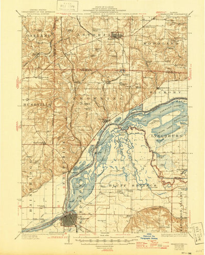 United States Geological Survey Beardstown, IL (1926, 62500-Scale) digital map