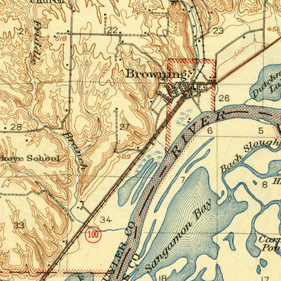 United States Geological Survey Beardstown, IL (1926, 62500-Scale) digital map