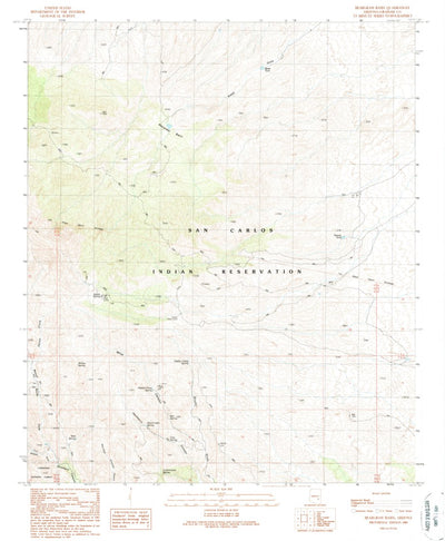 United States Geological Survey Beargrass Basin, AZ (1989, 24000-Scale) digital map