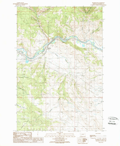 United States Geological Survey Bearmouth, MT (1989, 24000-Scale) digital map
