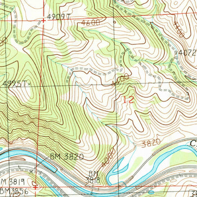 United States Geological Survey Bearmouth, MT (1989, 24000-Scale) digital map