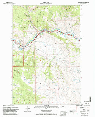 United States Geological Survey Bearmouth, MT (1996, 24000-Scale) digital map