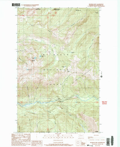 United States Geological Survey Bearpaw Mountain, WA (1989, 24000-Scale) digital map