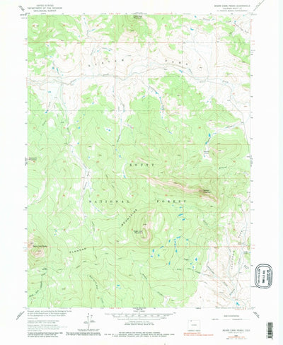 United States Geological Survey Bears Ears Peaks, CO (1962, 24000-Scale) digital map