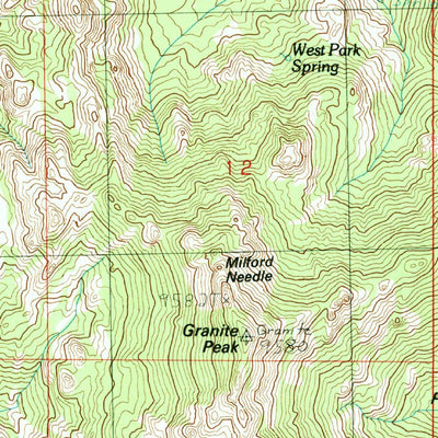 United States Geological Survey Bearskin Mountain, UT (1986, 24000-Scale) digital map