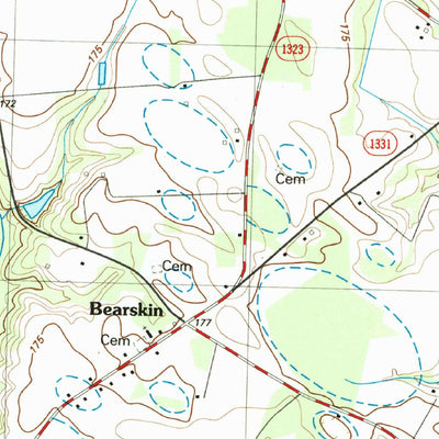 United States Geological Survey Bearskin, NC (1986, 24000-Scale) digital map