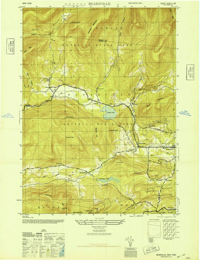 United States Geological Survey Bearsville, NY (1946, 24000-Scale) digital map