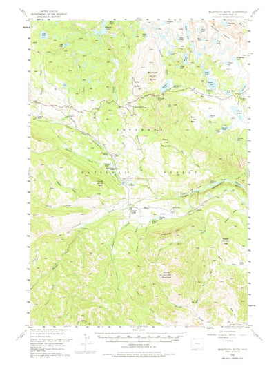 United States Geological Survey Beartooth Butte, WY (1956, 62500-Scale) digital map
