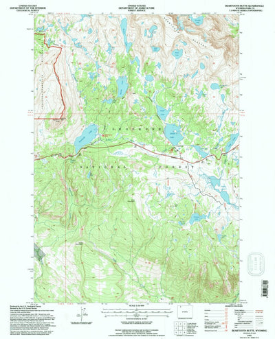 United States Geological Survey Beartooth Butte, WY (1991, 24000-Scale) digital map