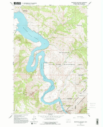 United States Geological Survey Beartooth Mountain, MT (1962, 24000-Scale) digital map