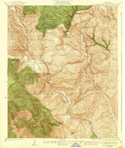 United States Geological Survey Beartrap Canyon, CA (1938, 24000-Scale) digital map