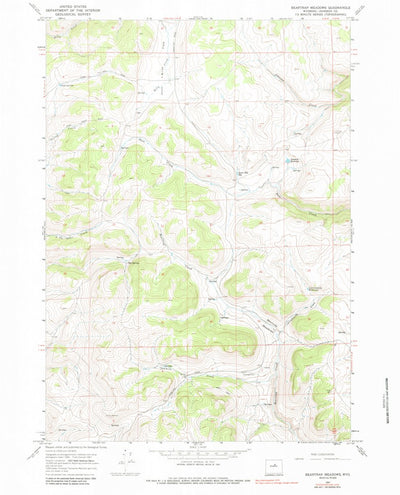 United States Geological Survey Beartrap Meadows, WY (1967, 24000-Scale) digital map