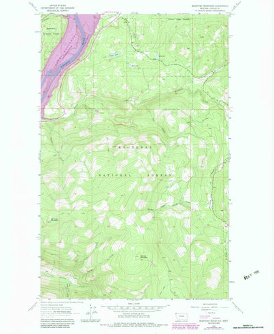 United States Geological Survey Beartrap Mountain, MT (1963, 24000-Scale) digital map