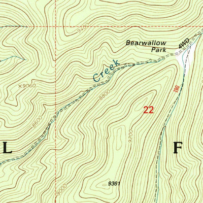 United States Geological Survey Bearwallow Mountain, NM (1999, 24000-Scale) digital map