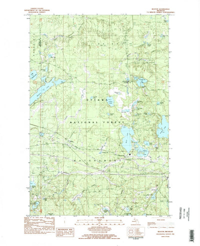 United States Geological Survey Beaton, MI (1982, 25000-Scale) digital map