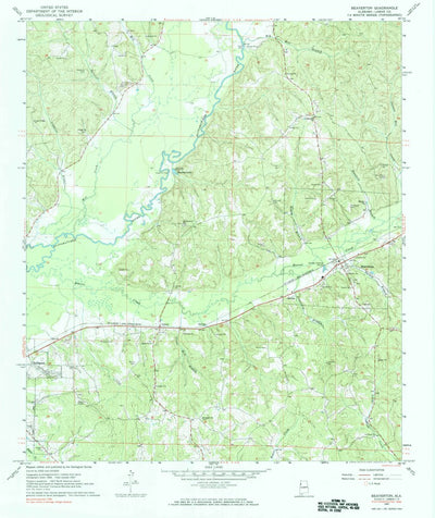 United States Geological Survey Beatrice, AL (1967, 24000-Scale) digital map