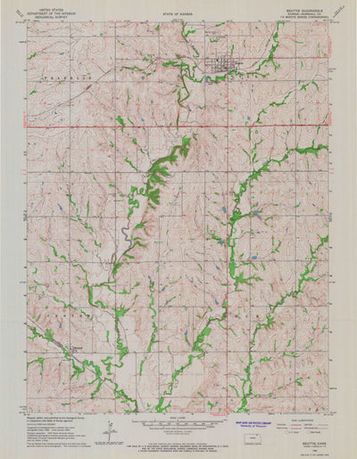 United States Geological Survey Beattie, KS (1966, 24000-Scale) digital map