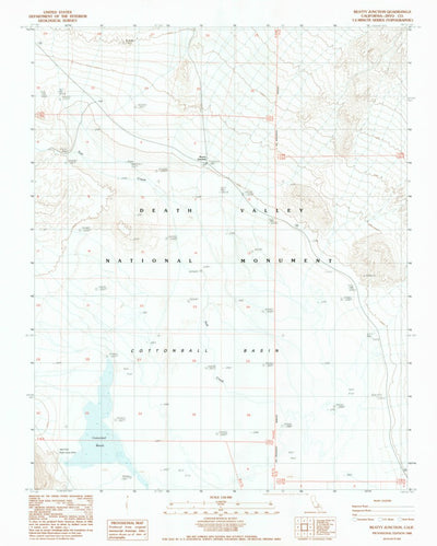 United States Geological Survey Beatty Junction, CA (1988, 24000-Scale) digital map