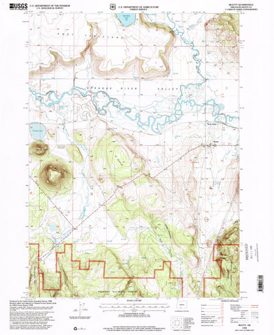 United States Geological Survey Beatty, OR (1998, 24000-Scale) digital map