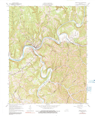 United States Geological Survey Beattyville, KY (1961, 24000-Scale) digital map