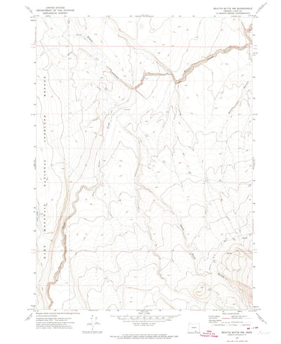 United States Geological Survey Beatys Butte NW, OR (1971, 24000-Scale) digital map