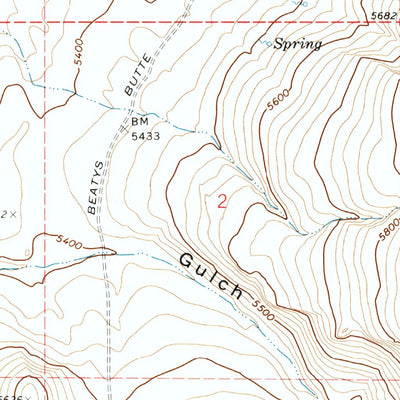 United States Geological Survey Beatys Butte NW, OR (1971, 24000-Scale) digital map