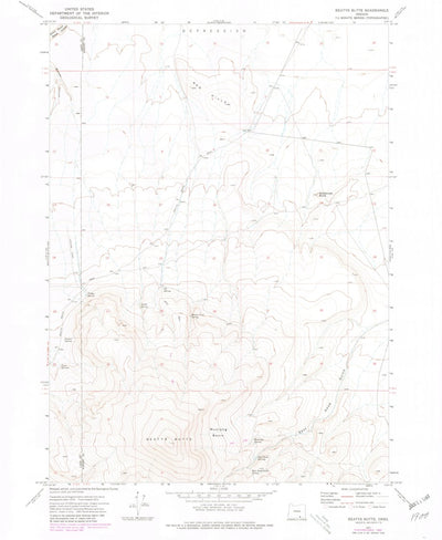 United States Geological Survey Beatys Butte, OR (1971, 24000-Scale) digital map