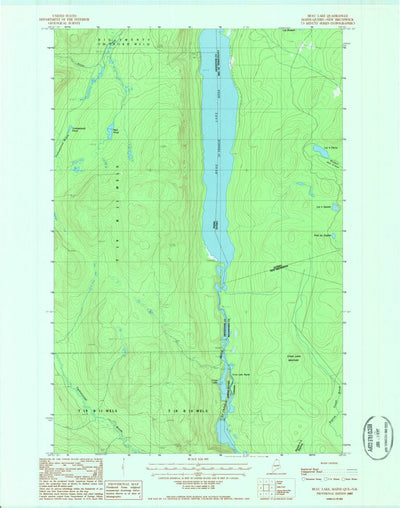 United States Geological Survey Beau Lake, ME (1987, 24000-Scale) digital map
