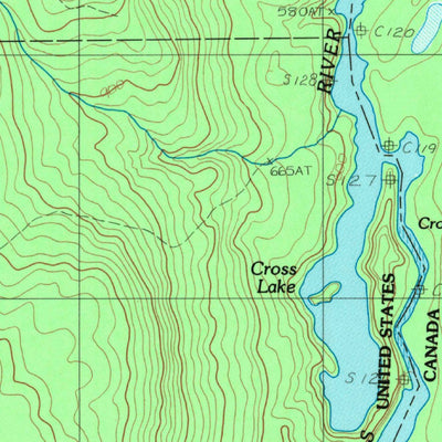 United States Geological Survey Beau Lake, ME (1987, 24000-Scale) digital map