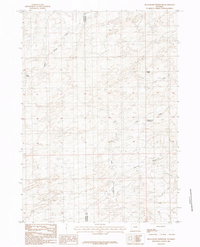 United States Geological Survey Beauchamp Reservoir, WY (1984, 24000-Scale) digital map