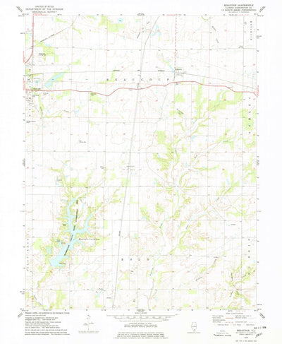 United States Geological Survey Beaucoup, IL (1974, 24000-Scale) digital map