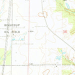 United States Geological Survey Beaucoup, IL (1974, 24000-Scale) digital map