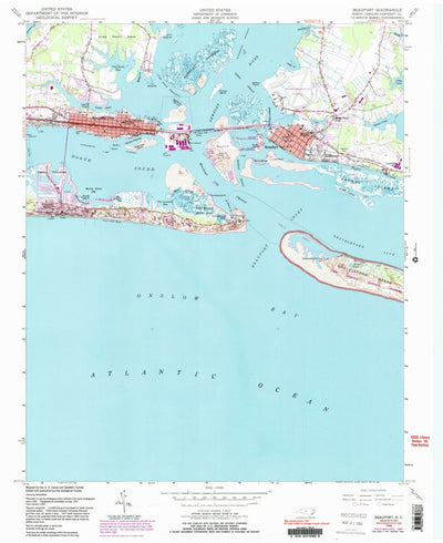 United States Geological Survey Beaufort, NC (1949, 24000-Scale) digital map
