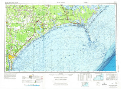 United States Geological Survey Beaufort, NC (1972, 250000-Scale) digital map