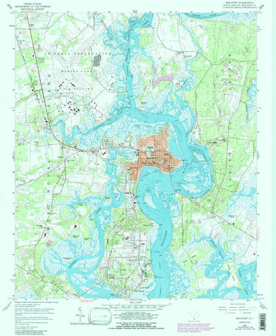 United States Geological Survey Beaufort, SC (1958, 24000-Scale) digital map