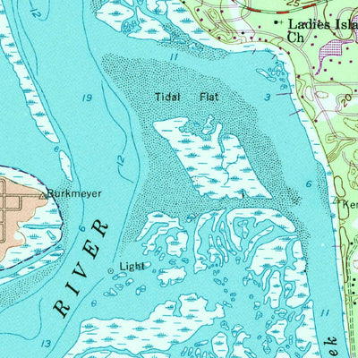 United States Geological Survey Beaufort, SC (1958, 24000-Scale) digital map