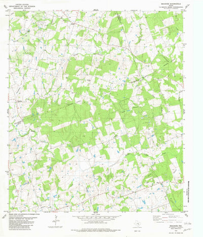 United States Geological Survey Beaukiss, TX (1982, 24000-Scale) digital map