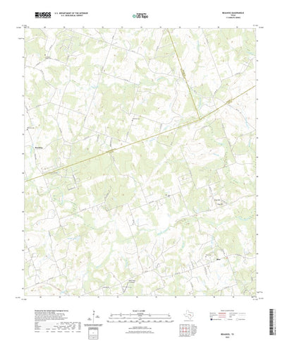 United States Geological Survey Beaukiss, TX (2022, 24000-Scale) digital map