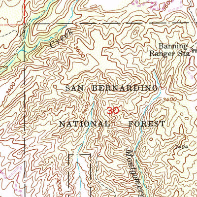 United States Geological Survey Beaumont, CA (1953, 24000-Scale) digital map