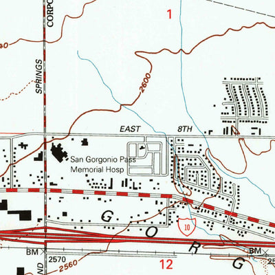 United States Geological Survey Beaumont, CA (1996, 24000-Scale) digital map
