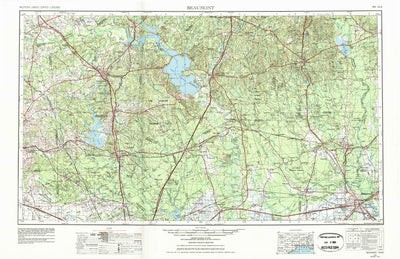 United States Geological Survey Beaumont, TX (1954, 250000-Scale) digital map