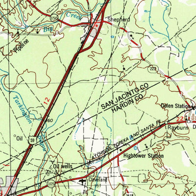 United States Geological Survey Beaumont, TX (1954, 250000-Scale) digital map