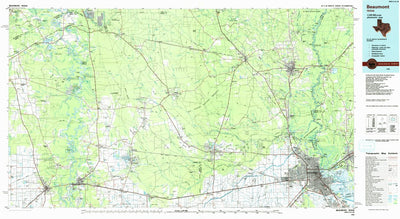 United States Geological Survey Beaumont, TX (1986, 100000-Scale) digital map