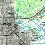 United States Geological Survey Beaumont, TX (1986, 100000-Scale) digital map