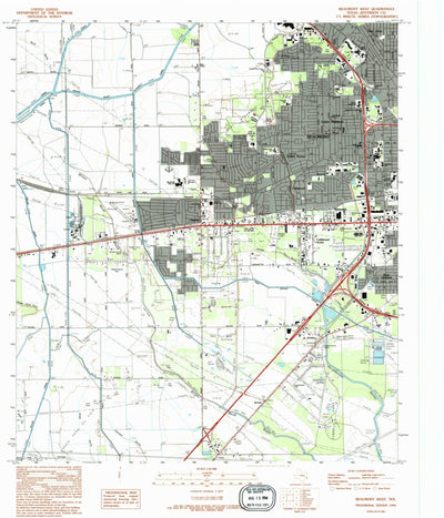 United States Geological Survey Beaumont West, TX (1994, 24000-Scale) digital map